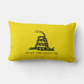 Coussin Rectangle Drapeau de Gadsden (Ne pas me rouler dessus) (Drap (Verso)