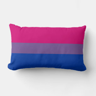 Coussin Rectangle Drapeau de la fierté bisexuelle