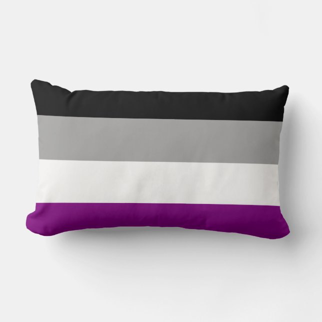 Coussin Rectangle Drapeau de la fierté sexuelle (As) (Asexuality) (Recto)