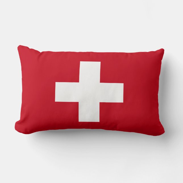 Coussin Rectangle Drapeau de la Suisse (Recto)