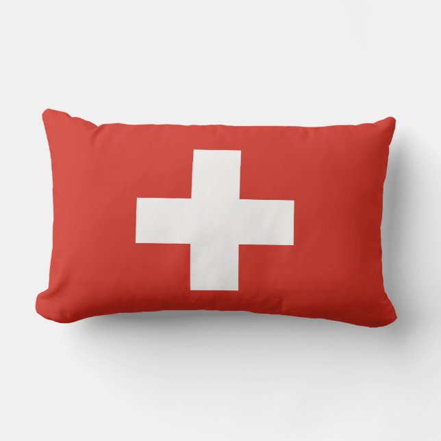 Coussin Rectangle Drapeau de la Suisse (Recto)