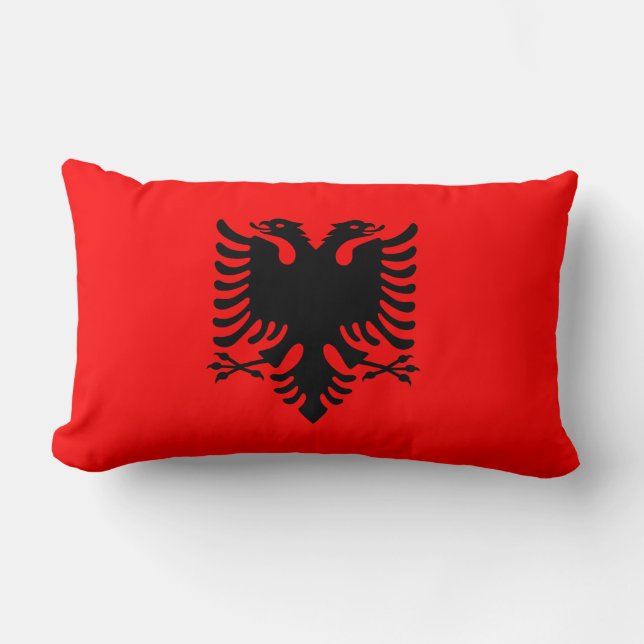 Coussin Rectangle Drapeau de l'Albanie (Recto)