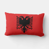Coussin Rectangle Drapeau de l'Albanie (Verso)
