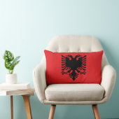 Coussin Rectangle Drapeau de l'Albanie (Chaise)