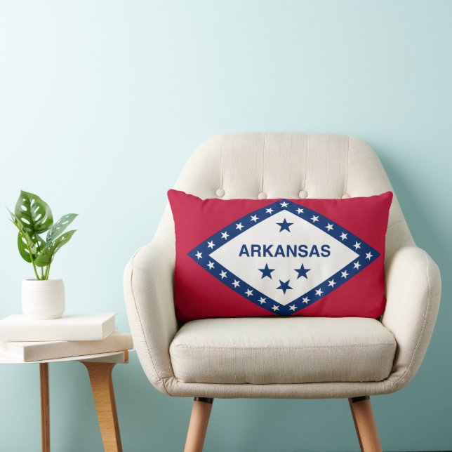 Coussin Rectangle Drapeau de l'État de l'Arkansas Imprimer Patriotiq (Chaise)