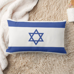 Coussin Rectangle Drapeau de l'État d'Israël Étoile de David Judaïsm