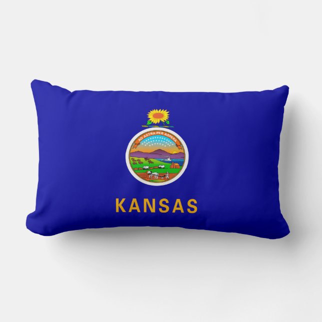 Coussin Rectangle Drapeau de l'État du Kansas (Recto)