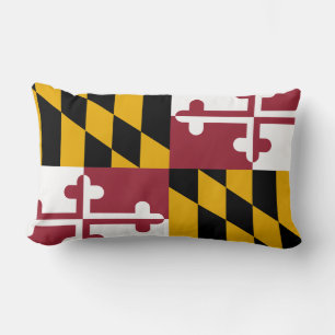Coussin Rectangle Drapeau de l'État du Maryland Imprimer Patriotique