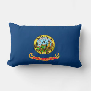 Coussin Rectangle Drapeau de l'Idaho : l'État Gemme, Montagne de l'O