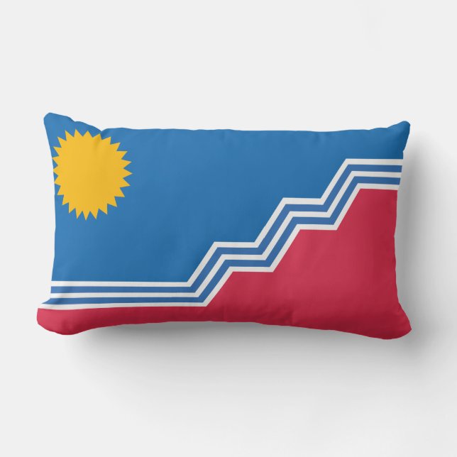 Coussin Rectangle Drapeau de Sioux Falls, Dakota du Sud (Recto)