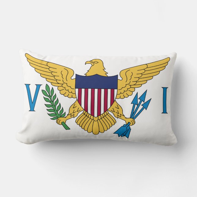 Coussin Rectangle Drapeau des îles Vierges des États-Unis (Recto)