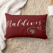 Coussin Rectangle Drapeau des Maldives, Coeur des Maldives (Couverture)