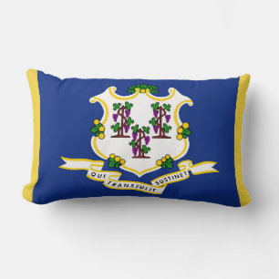Coussin Rectangle Drapeau d'état Connecticut Imprimer Patriotique