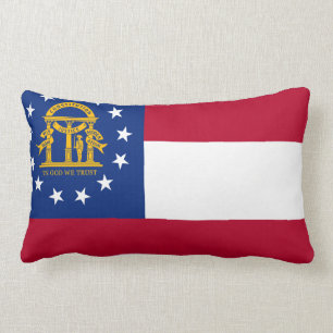 Coussin Rectangle Drapeau d'état de la Géorgie
