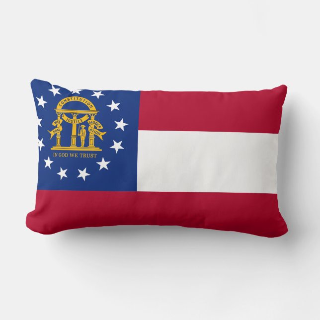 Coussin Rectangle Drapeau d'état de la Géorgie (Recto)
