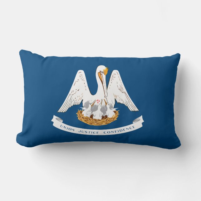 Coussin Rectangle Drapeau d'État de Louisiane (Recto)