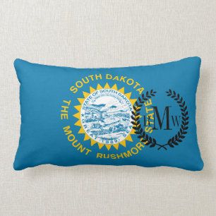 Coussin Rectangle Drapeau d'état du Dakota du Sud
