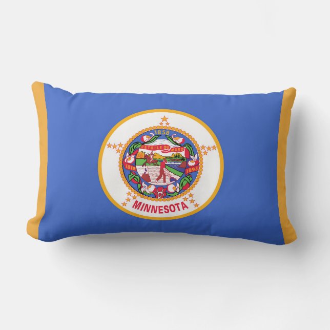 Coussin Rectangle Drapeau d'état du Minnesota Imprimer Patriotique (Recto)