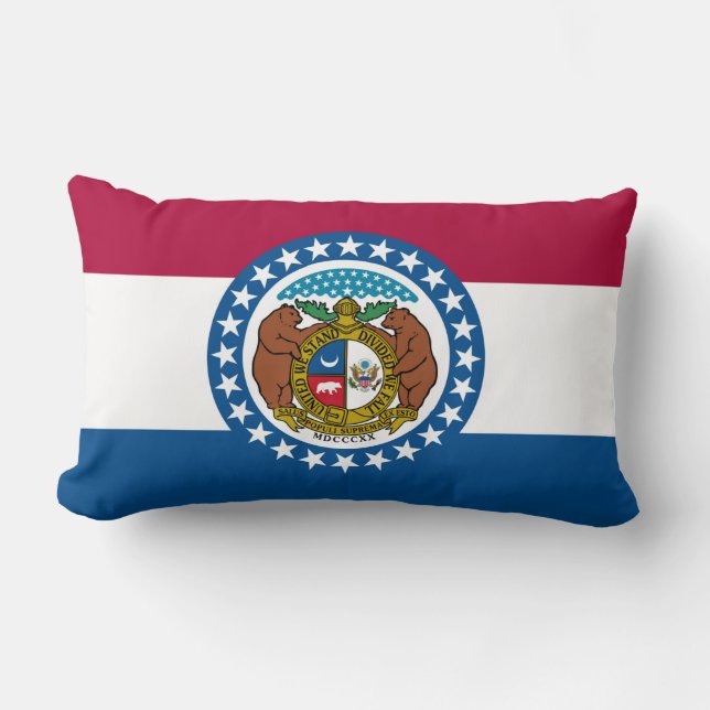 Coussin Rectangle Drapeau d'État du Missouri Imprimer Patriotique (Recto)