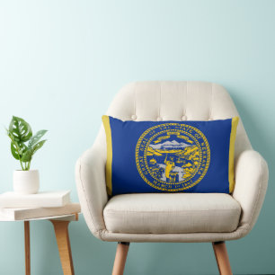 Coussin Rectangle Drapeau d'état du Nebraska Imprimer Patriotique
