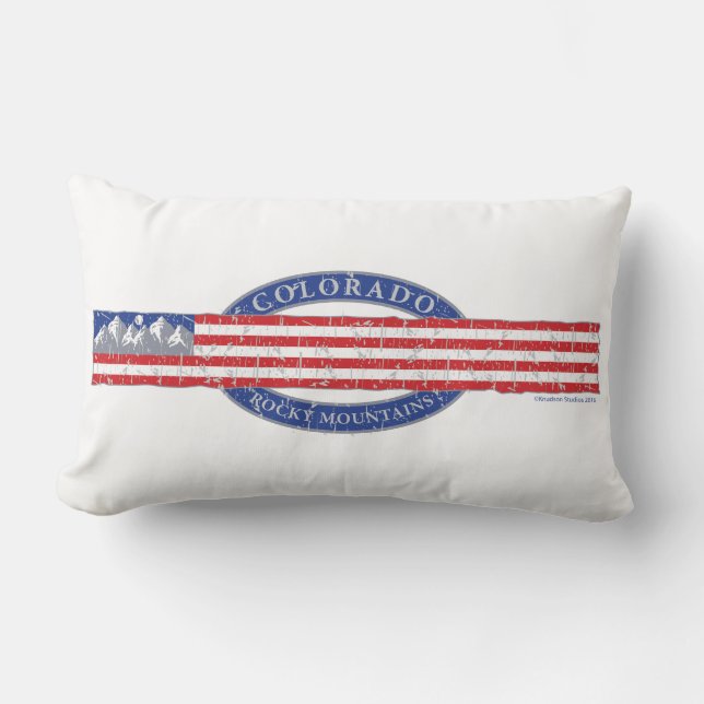 Coussin Rectangle Drapeau du Colorado Mountain USA (Recto)