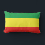 Coussin Rectangle Drapeau éthiopien<br><div class="desc">Coussin du drapeau éthiopien, décoration intérieure</div>