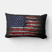 Coussin Rectangle Drapeau Grunge U.S.A (Verso)