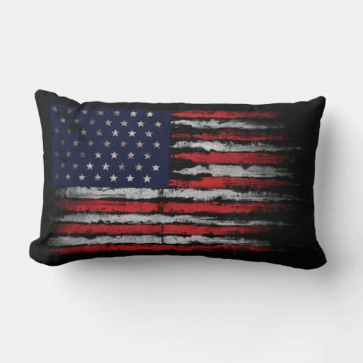 Coussin Rectangle Drapeau Grunge U.S.A (Recto)