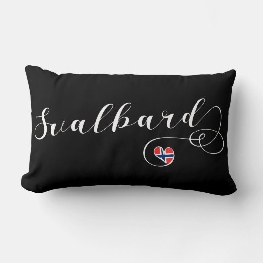 Coussin Rectangle Drapeau Heart Svalbard, Spitsbergen, Norvège (Recto)