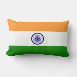 Coussin Rectangle Drapeau indien (Inde) (Pays d'Asie du Sud) (Bharat