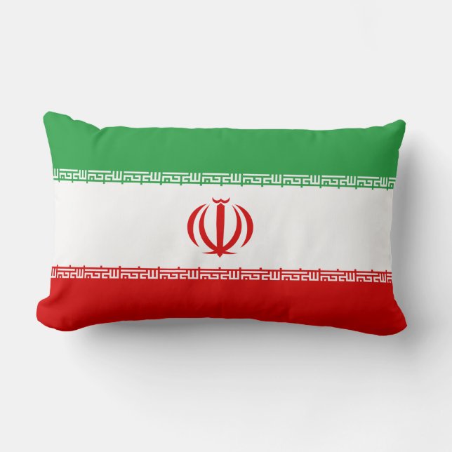 Coussin Rectangle Drapeau iranien (Iran) (Persan) (Recto)