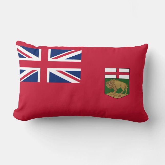 Coussin Rectangle Drapeau Manitoba (Recto)