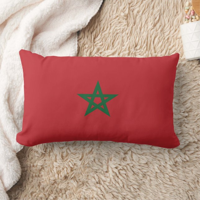 Coussin Rectangle Drapeau Maroc (Couverture)