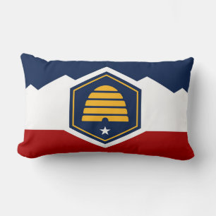 Coussin Rectangle Drapeau neuf de l'État de l'Utah symbole USA Améri
