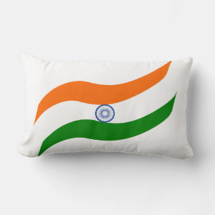 Coussin Rectangle Drapeau onduleux indien
