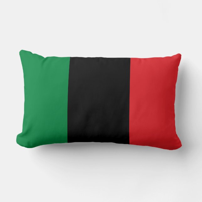 Coussin Rectangle Drapeau panafricain de l'UNIA (Recto)