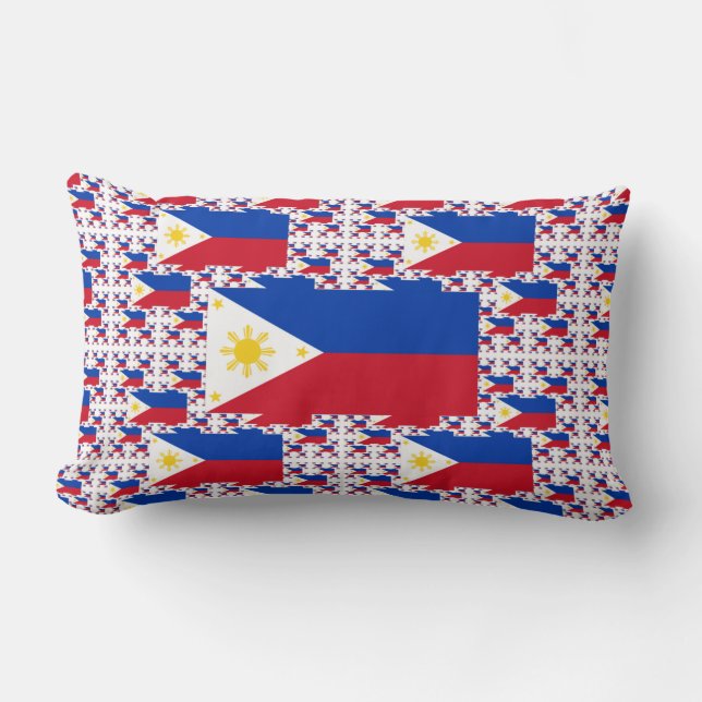 Coussin Rectangle Drapeau philippin en plusieurs couches (Recto)