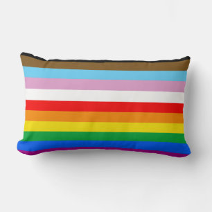 COUSSIN RECTANGLE DRAPEAU PRIDE LGBTQ+ INCLUSIF