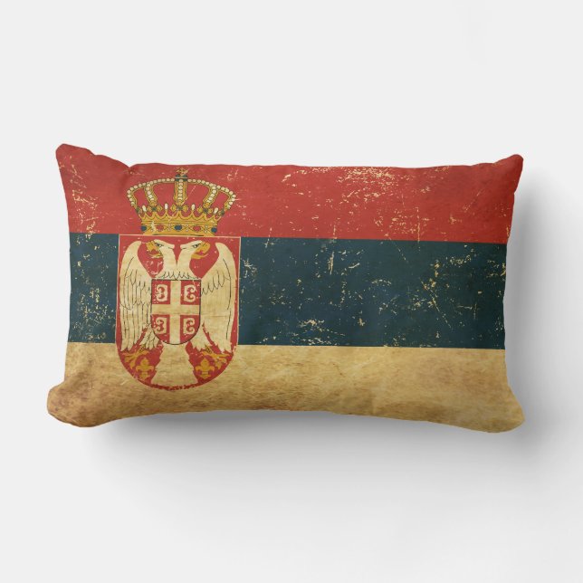 Coussin Rectangle Drapeau Serbie (Recto)