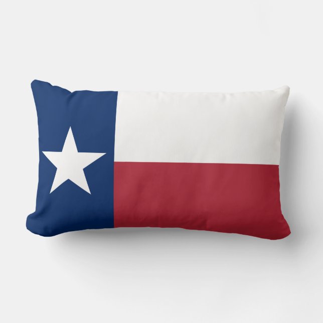 Coussin Rectangle Drapeau Texas Rouge Blanc Bleu (Recto)