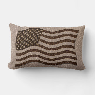 Coussin Rectangle Drapeau USA Soft en cuir