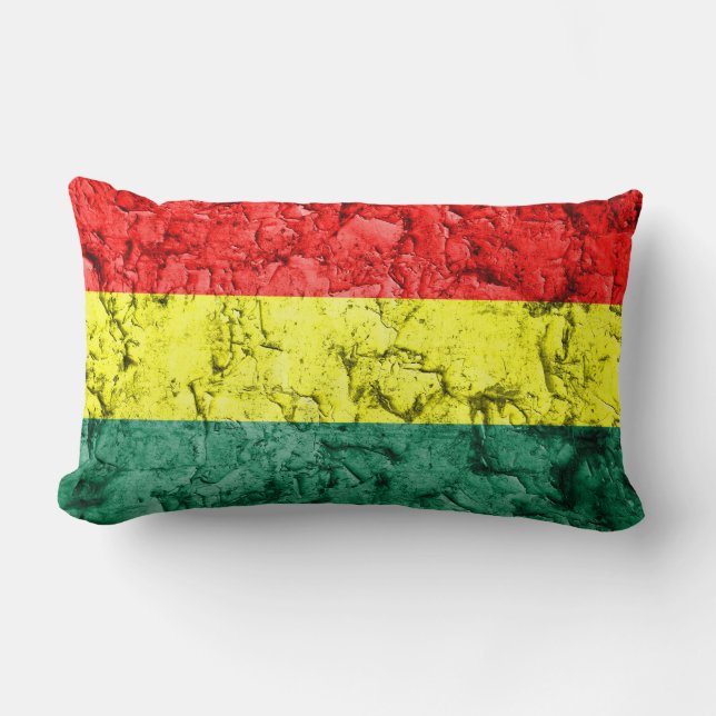 Coussin Rectangle Drapeau vintage de rasta (Recto)