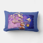 Coussin Rectangle DREAM BIG CHRISTMAS REINDEER par Jeff Willis Art (Recto)