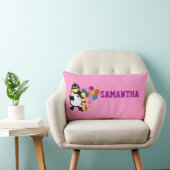 Coussin Rectangle Drôle pingouin et dessin animé clown (Chaise)
