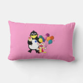 Coussin Rectangle Drôle pingouin et dessin animé clown (Verso)