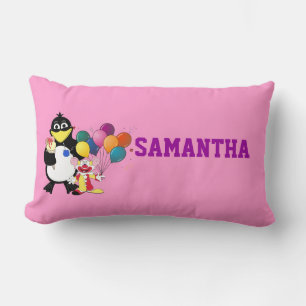 Coussin Rectangle Drôle pingouin et dessin animé clown