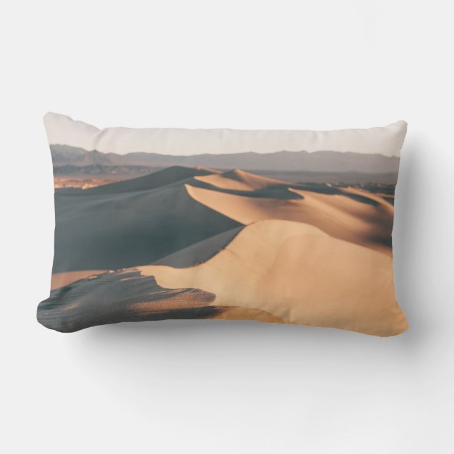 Coussin Rectangle Dunes de sable de mesquite dans Death Valley (Recto)