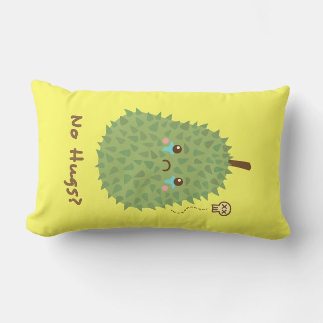 Coussin Rectangle Durian triste qui ne reçoit aucune étreinte (Recto)