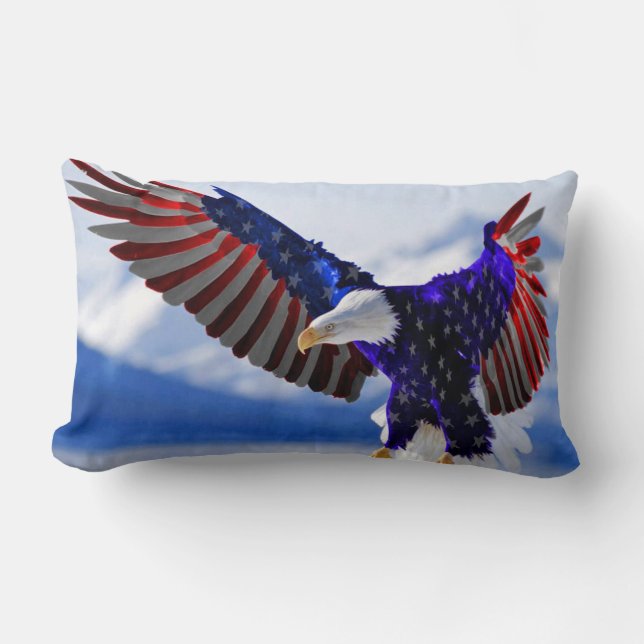 Coussin Rectangle Eagle américain (Recto)