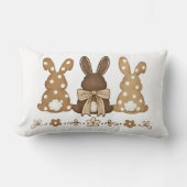 Coussin Rectangle Easter Bunny Throw Pillow Design (Recto)